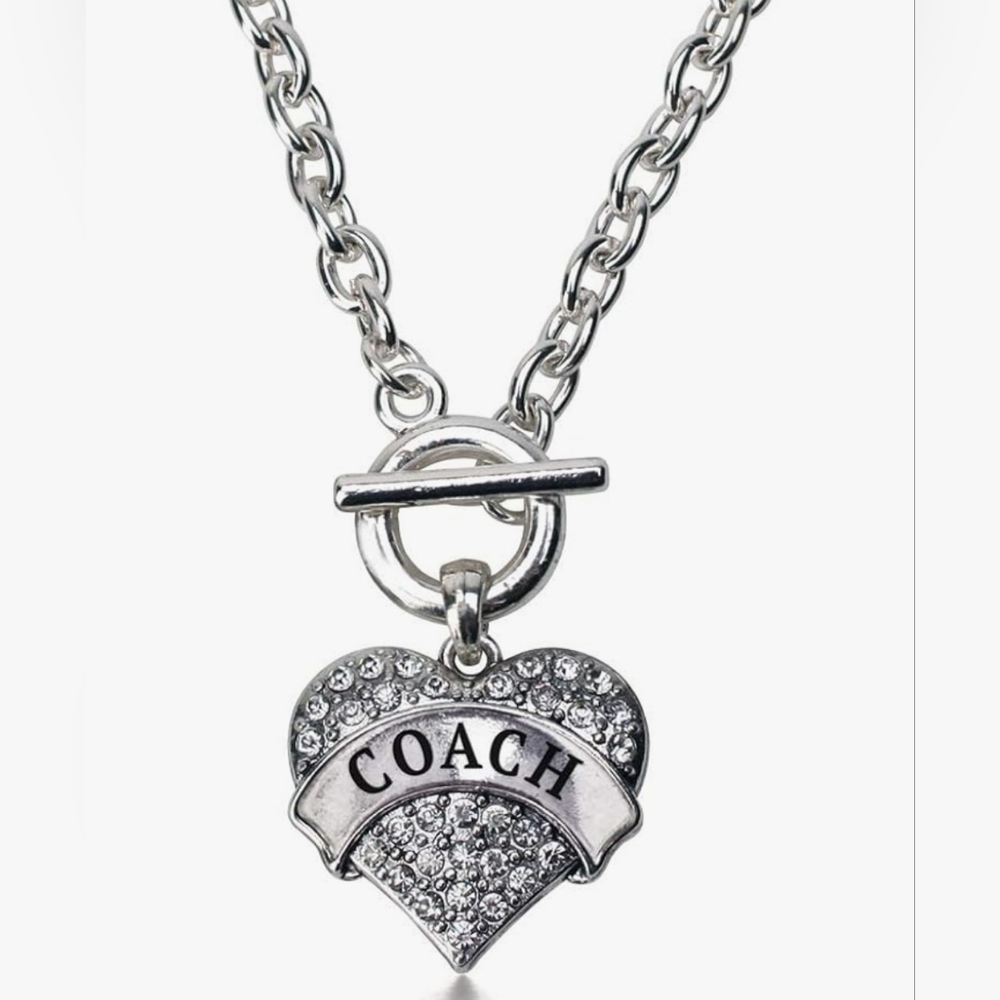 Coach Silver Heart Pendant Necklace